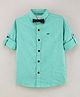 Jash Kids Cotton Full Sleeves Shirt with Bow Solid Colour - Green