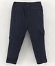 Jash Kids Cotton Lycra Full Length Trouser Solid - Blue
