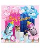 CAMARILLA Baby Shower Decoration Items Kit for Baby Girl Boy Banner Feeder Foil Balloons for Decoration,Foil Fringe Curtain Arch Strip  Maternity Photoshoot Pack of 56- Multicolor