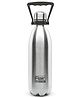 Flair Houseware Triumph Vacuum Insulated Steel Bottle With Handle Silver Black - 1000 ml