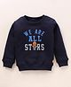 Bodycare Cotton Knit Full Sleeves Sweatshirt Text Print - Navy