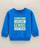 Bodycare Full Sleeves Text Printed Sweatshirt - Blue