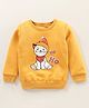 Bodycare Full Sleeves Sweatshirt Kitty Print - Yellow