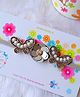 Little Tresses Flower With Butterfly With Stone Embellished Headband - Grey