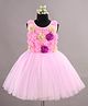 Bluebell Sleeveless Floral Applique Party Frock Pink (Design May Vary)