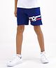Primo Gino 100% Cotton Above Knee Length Soccer Inspired HD Print Shorts - Navy Blue