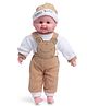 ToyMark Happy Baby Doll Smili Face Print Light Brown - Height 37.5 cm