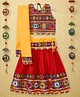 Banjara India Navratri Theme Sleeveless Kutchi Embroidered Chaniya Choli With Dupatta - Red