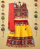 Banjara India Navratri Theme Sleeveless Kutchi Embroidered Chaniya Choli With Dupatta - Yellow