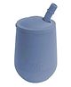 Ezpz Mini Cup Straw Training System 100% Silicone Training Cup for Infants Toddlers  - Blue