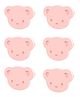 SYGA Children's Safety Pin Cartoon Bear Baby Slobber Towel Pin Pack of 6 - Bear Pink