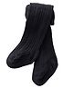 SYGA Baby Tights For Girls Soft Cotton Infant Leggings Toddler Solid Knit Stockings Socks Pants - Black