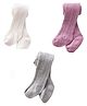 SYGA Baby Tights Soft Leggings For Girls Stockings Socks Pants Pack Of 3, - White Purple Grey
