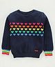 Vitamins Full Sleeves Top Heart Print - Blue