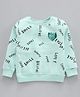 Vitamins Full Sleeves Brushed Fleece Sweatshirts Text Printed - Blue
