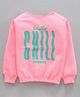 Vitamins Full Sleeves Brushed Fleece Sweatshirts Text Printed - Pink