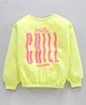 Vitamins Full Sleeves Brushed Fleece Sweatshirts Text Printed - Yellow