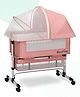 Bonfino Regal Crib Cum Bedside Bassinet - Pink