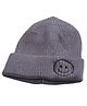 Momisy Smile Design Winter Cap Solid Grey - Diameter 16 cm