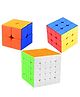 New Pinch Combo Set of 2X2, 3X3, 5X5 High Speed Stickerless Magic Cube Puzzle - color may vary