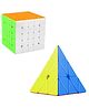 New Pinch Cube Combo 5X5 & Pyraminx High Speed Stickerless Magic Cube Puzzle Pack of 2 -  Multicolor