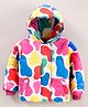 Vitamins Full Sleeves Hooded Padded Jacket Abstract Design - Mutlicolour
