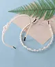 Hola Bonita Hair Bands With Pearl Detailing Free Size Pack of 2- White