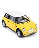 Kinsmart Mini Cooper Diecast Car Toy - Yellow & White