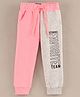 Vitamins Full Length Fleece Lounge Pants Text Print - Neon Pink
