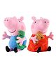 DearJoy Brother Pig and Sister Pig Soft Toys Combo Blue Pink - Height 30 cm