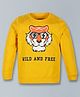 Plum Tree Full Sleeves Tiger Print Pullover Sweatshirt - Yellow