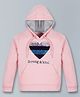 Plum Tree Full Sleeves Sequin Heart Embellished With Strong & Kind Text Detailed Hooded Sweatshirt - Pink