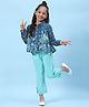 Biba Blue Cotton Printed Shirt