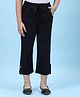 BIBA Solid Straight Pant - Black