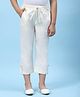 BIBA Solid Straight Pant - White