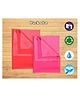 THE LITTLE LOOKERS Quicky Dry Sheets/Massage Mats/Water Proof Bed Protector/Crib   Sheets for Baby Medium, Red & Dark Pink - Pack of 2