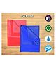 THE LITTLE LOOKERS Quicky Dry Sheets/Massage Mats/Water Proof Bed Protector/Crib Sheets  for  Baby  Small, Red & Navy Blue - Pack of 2