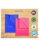 THE LITTLE LOOKERS Quicky Dry Sheets/Massage Mats/Water Proof Bed Protector/Crib Sheets  Baby Small, Navy Blue - Dark Pink -  Pack of 2