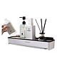 MOMISY Magic Sticker Series Plastic Kitchen and Bathroom Shelf with Towel Napkin Holder - White Black