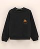 US Polo Assn Cotton Knit Full Sleeves Sweatshirts Logo Embroidered - Black