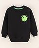Doreme Full Sleeves Sweatshirt With Smiley Print - Black