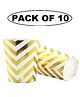 Shopping Time Golden Chevron Paper Cups Pack of 10- Golden