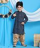 Vastramay Full Sleeves Bandhani Kurta & Patiala Set - Blue