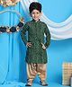 Vastramay Full Sleeves Bandhani Kurta & Patiala Set - Green