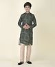 Tabard Pure Cotton Full Sleeves Abstract Pattern Printed Kurta - Green