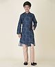 Tabard Pure Cotton Full Sleeves Abstract Pattern Printed Kurta - Blue
