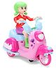 Smiles Creation Doll Musical Bump And Go Scooter - Red Purple Pink