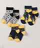 Bonjour Ankle Length Batman Design Socks Pack of 3 - Multicolour