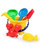Mingkids Beach Toys Set For Kids Indian Made 7 Pieces Bucket Animal Mould Shovel Spade Tool Kit Beach Art Learning Outdoor Sand Birthday Gift Multicolor