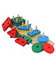 Wooden Geometric Sorting & Stacking Toy Muticolour - 16 Pieces